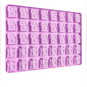 Purple Silicone Ice Mold Tray